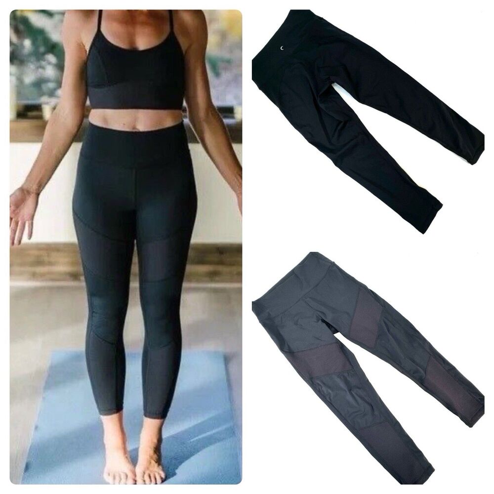 ZYIA Active Black Momentum Brilliant Moto Hi Rise Leggings 23" Inseam Size 12